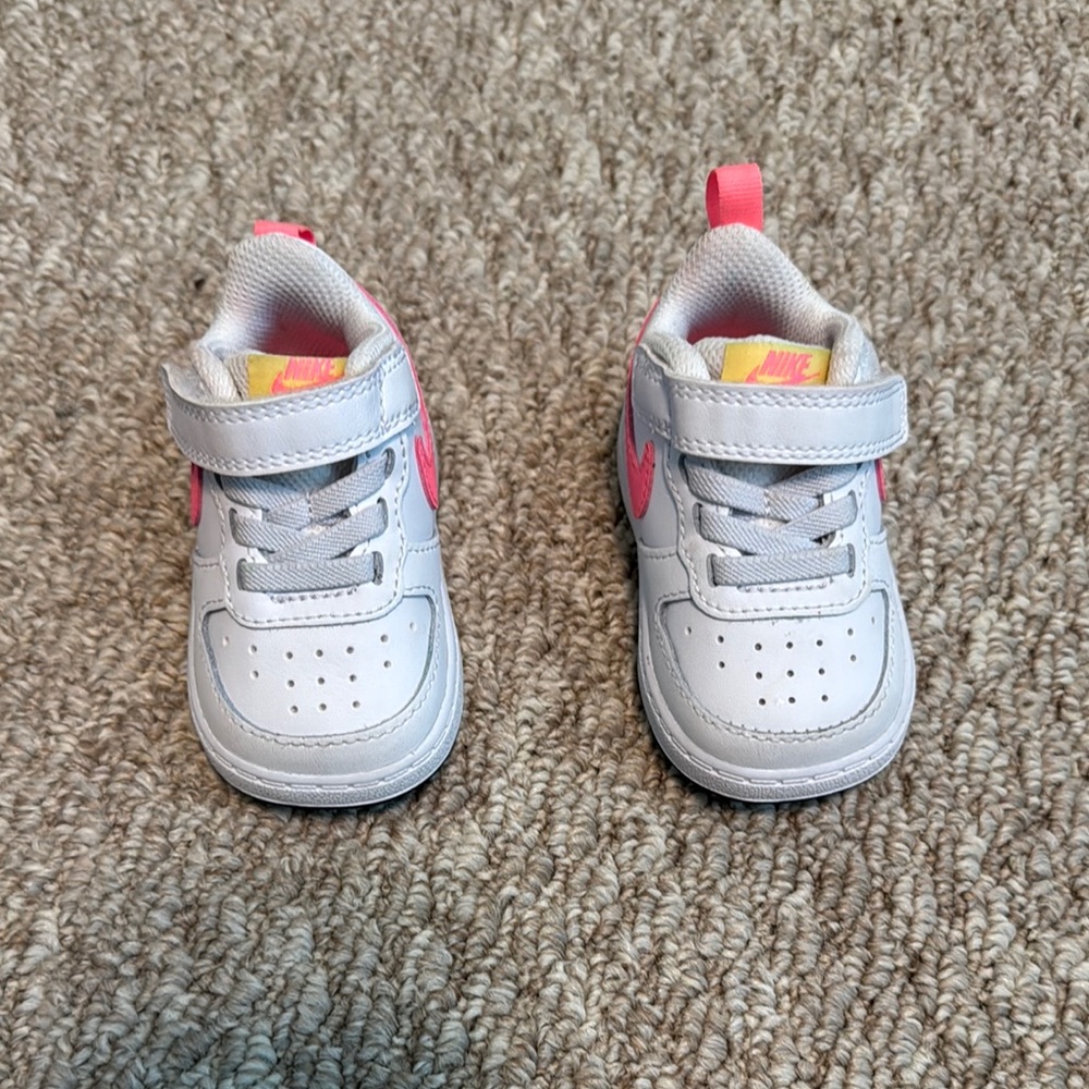 Nike baby White and Pink Sneakers